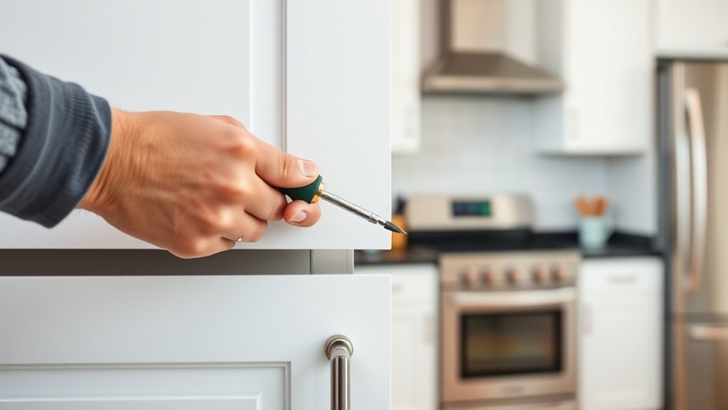 adjust cabinet hinge settings precisely