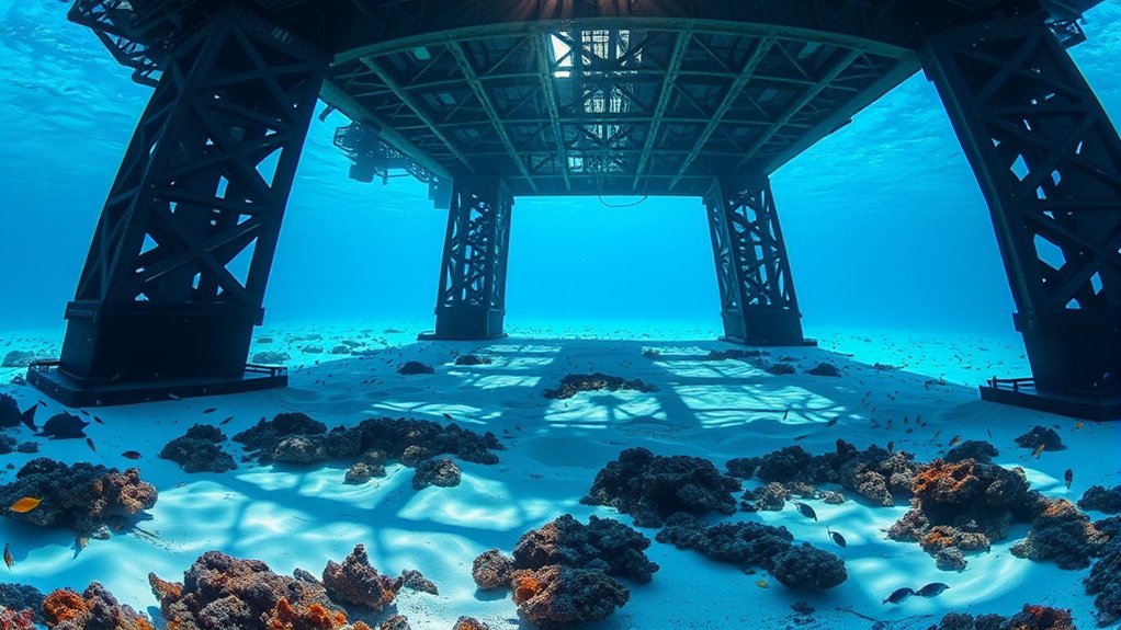 artificial reef placement and foundations