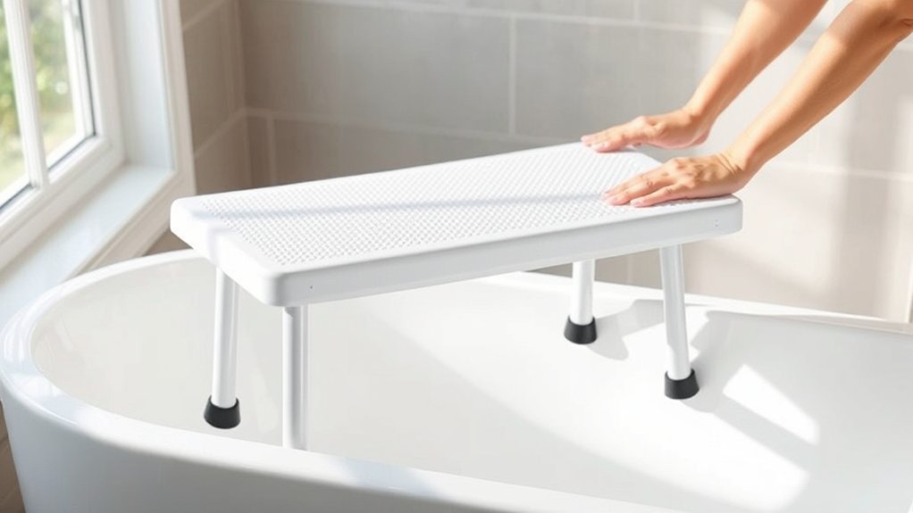 bathtub bench enhances safety and independence
