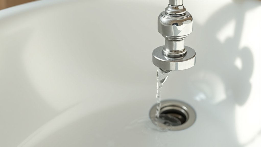 bathtub drains despite closed