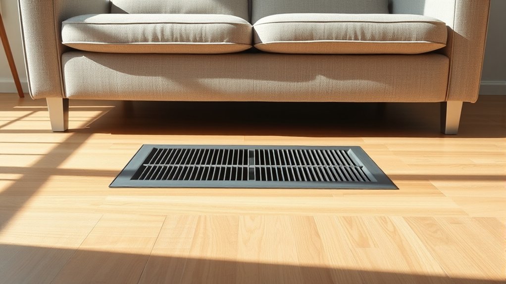 blocked vent under couch harms efficiency and safety
