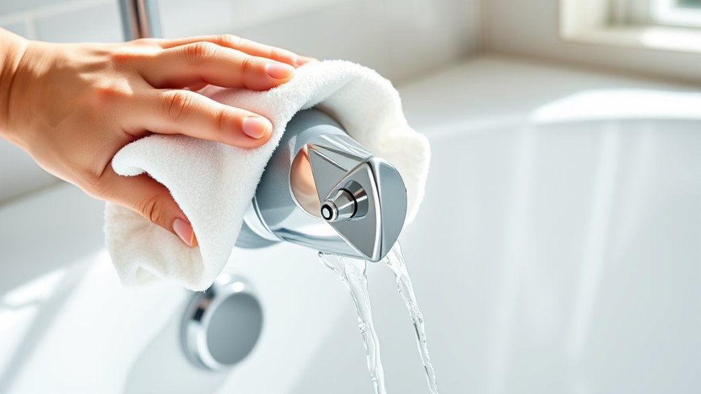 cleaning bathtub spout diverter process