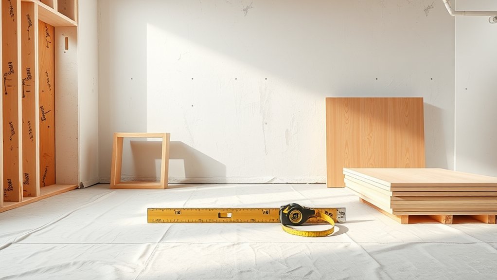 clear area inspect walls locate hazards
