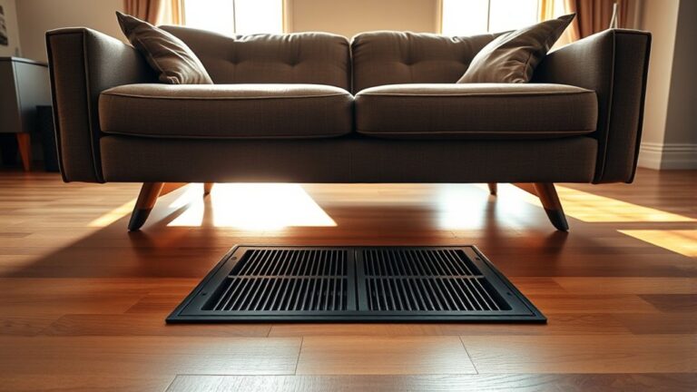 couch over floor vent