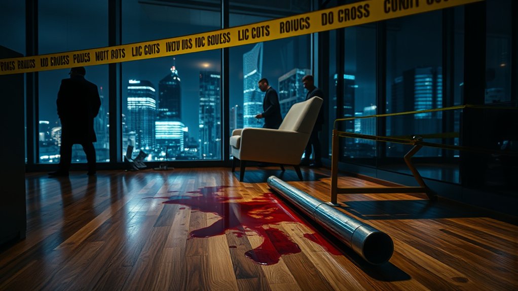 disturbed furnishings blood spatter breakage