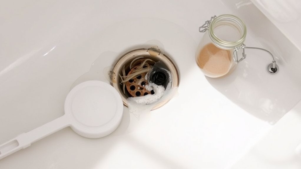 diy bathtub drain unclogging methods