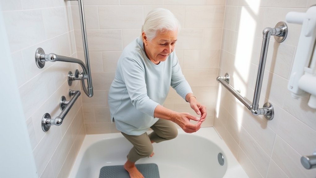 grab bars for safer bathing