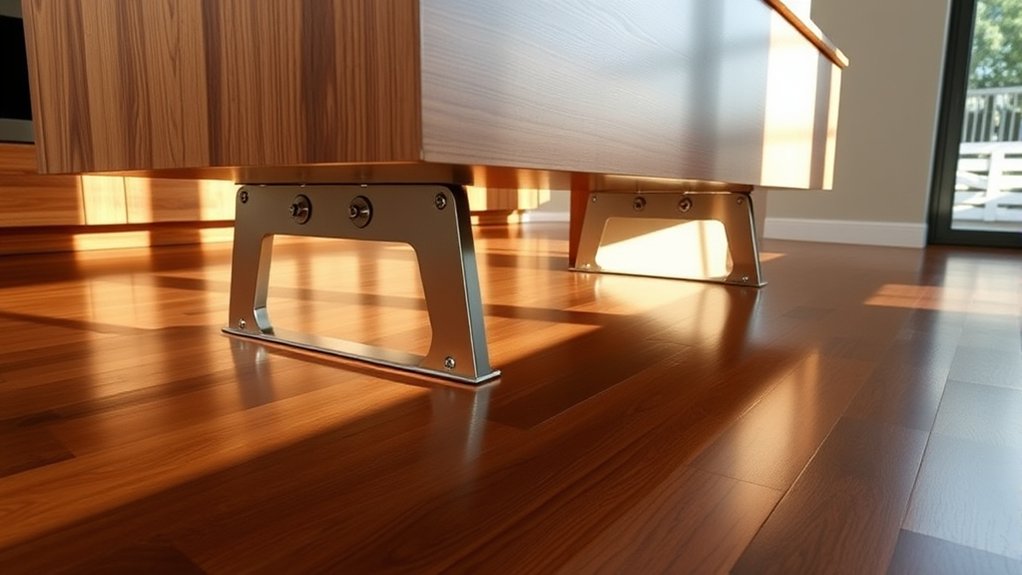 how kitchen island is anchored