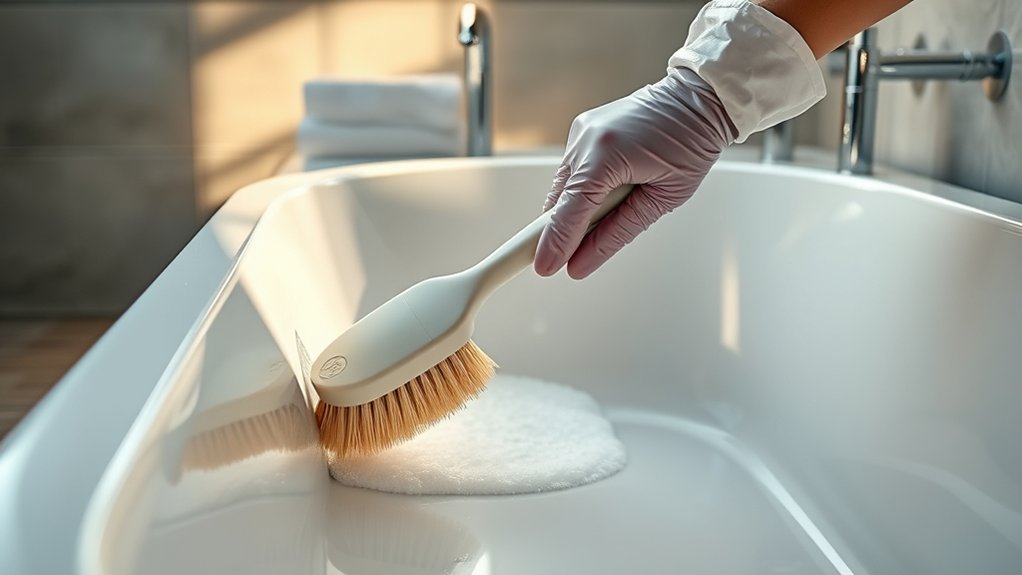 how to clean non porcelain tub