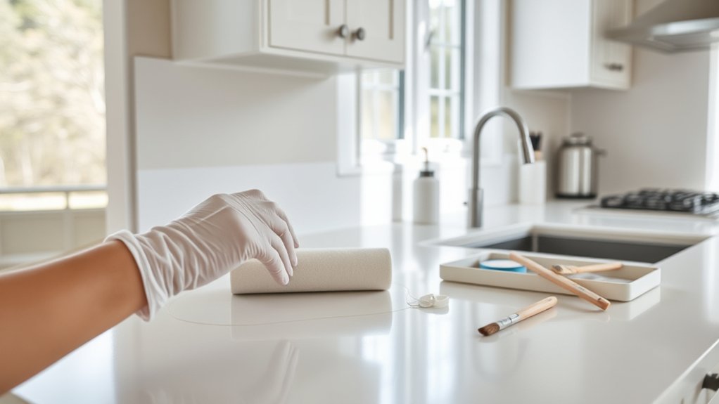 how to paint kitchen countertops