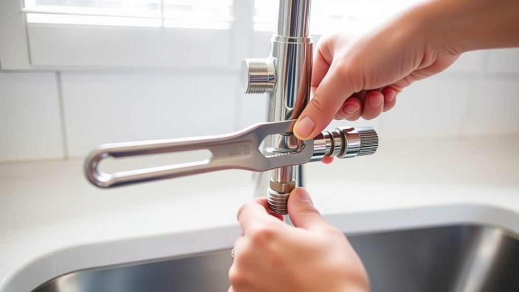 loosen and detach faucet supply lines