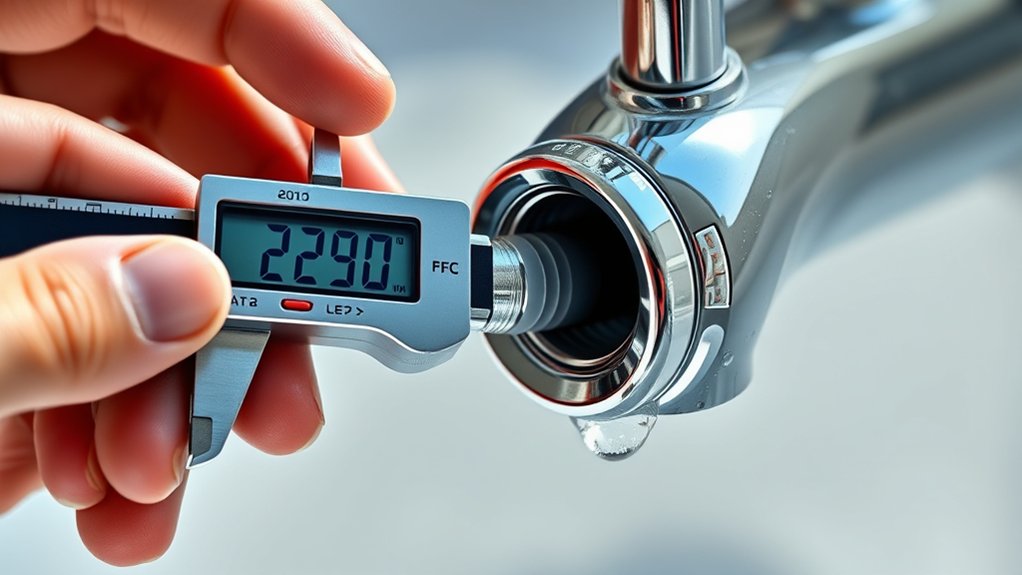 measure faucet pipe diameters and fittings