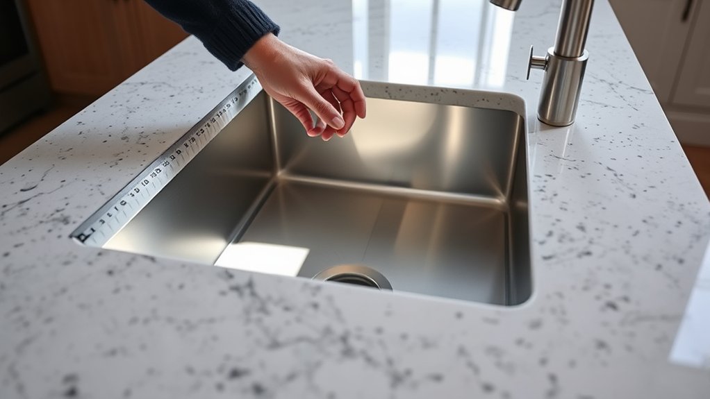 measuring sink cutout precisely c