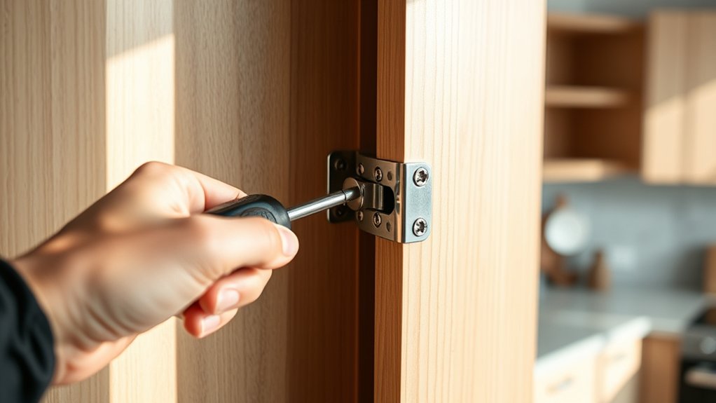 misaligned doors indicate hinge adjustment