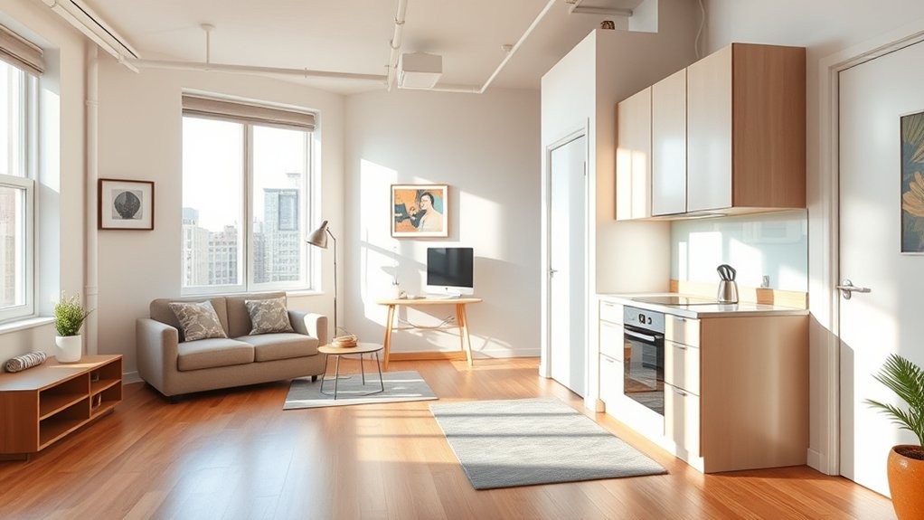 open single room urban living