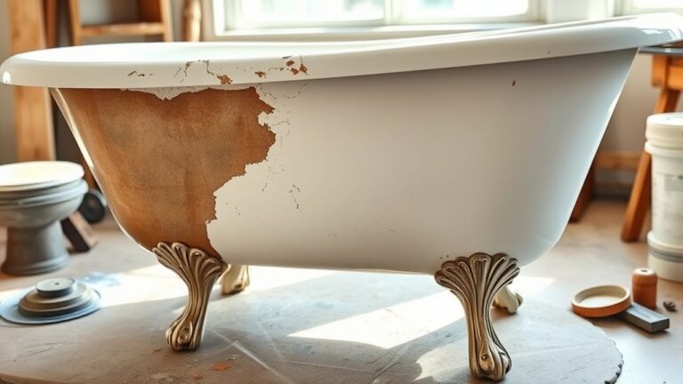 refinishing cast iron clawfoot bathtub