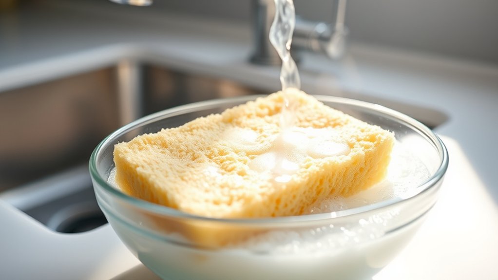 regularly disinfect kitchen sponges