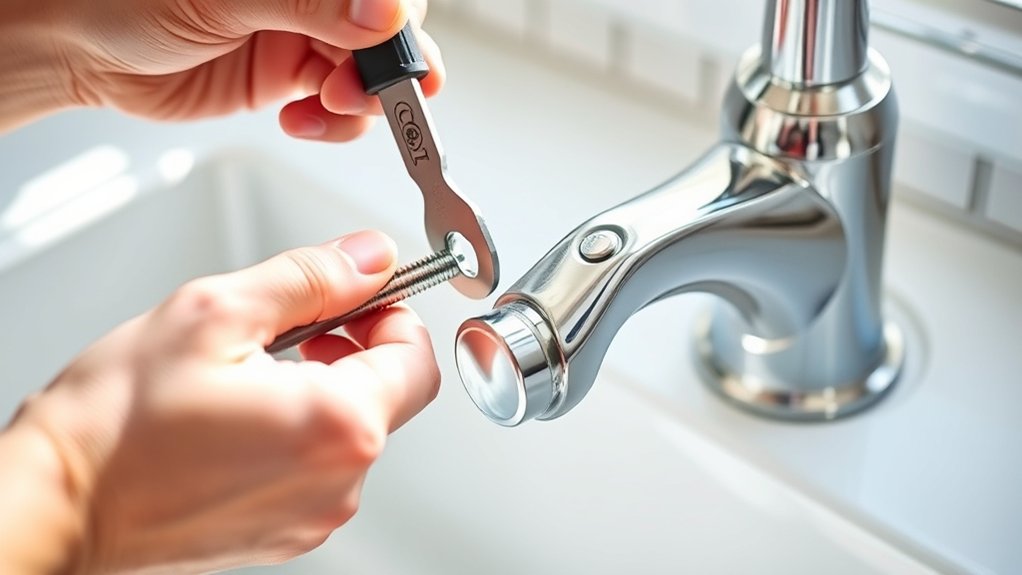 remove handle and trim securely