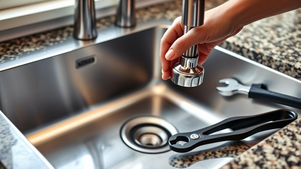 remove moen kitchen faucet safely