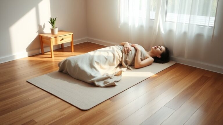 sleeping on floor benefits four words