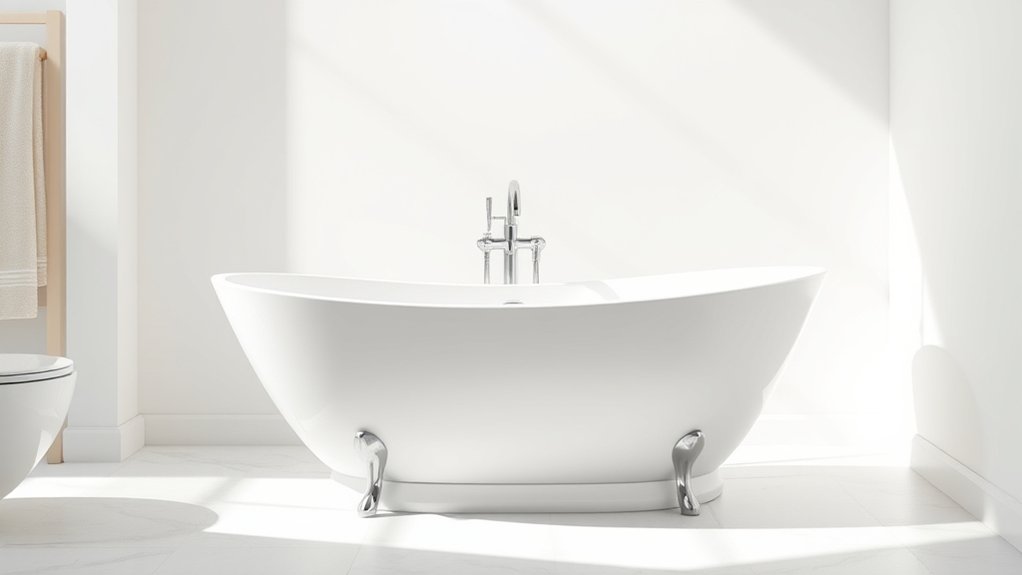 slipper tub elevated backrest design
