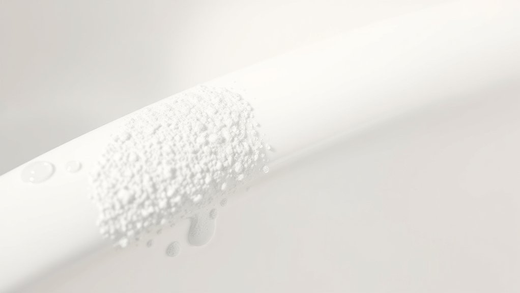 soap scum binds body oils buildup