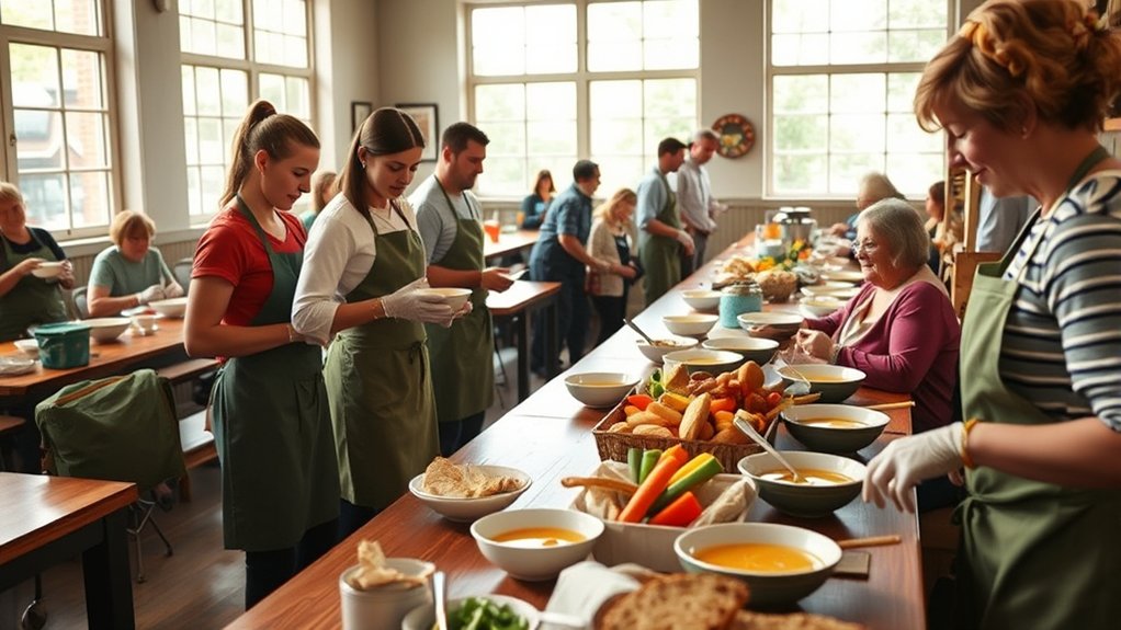 soup kitchen volunteering fast paced compassionate teamwork