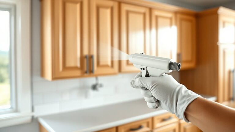 spray painting kitchen cabinet technique