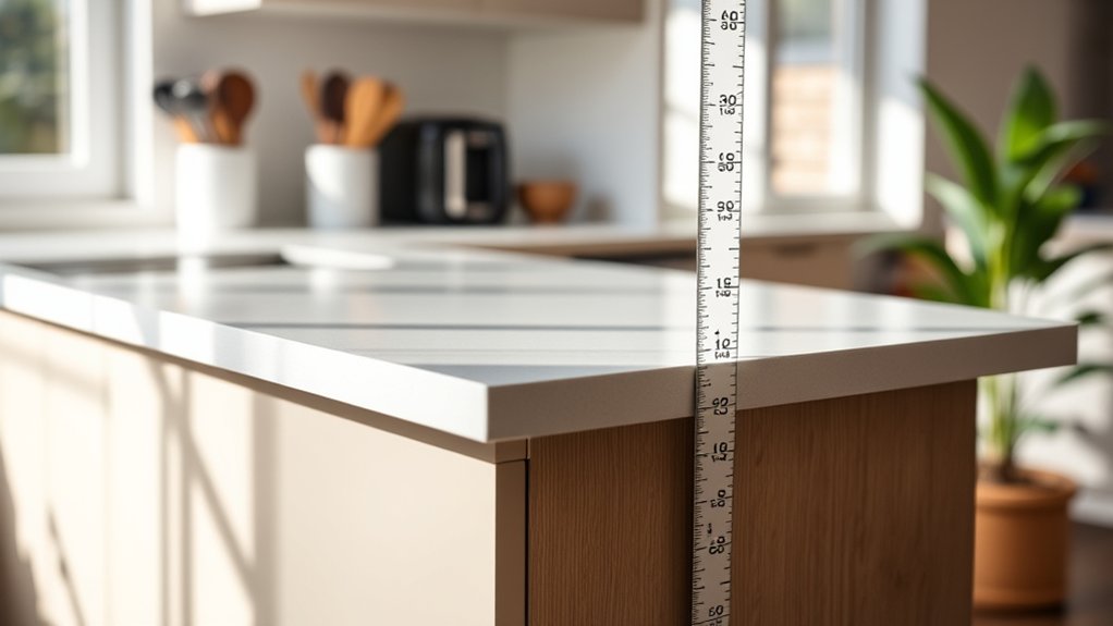 standard kitchen counter height 36 inches