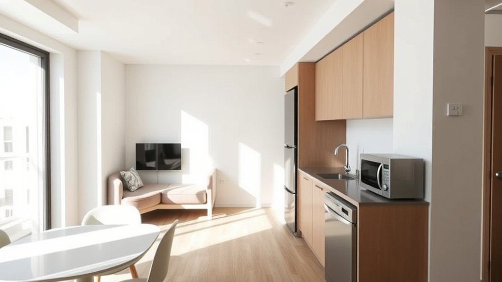 studio apartment compact private open multifunctional