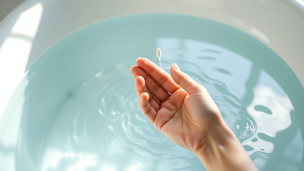 tampon safe in bath tub