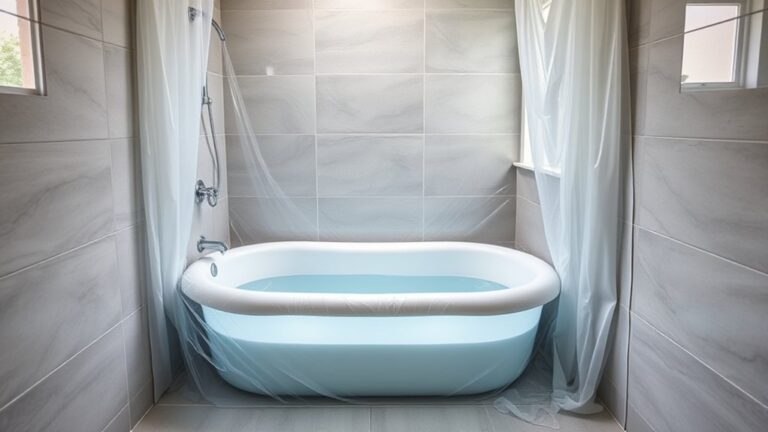 temporary conversion shower to bathtub