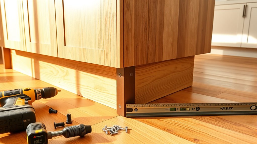 tools and fasteners for anchored island