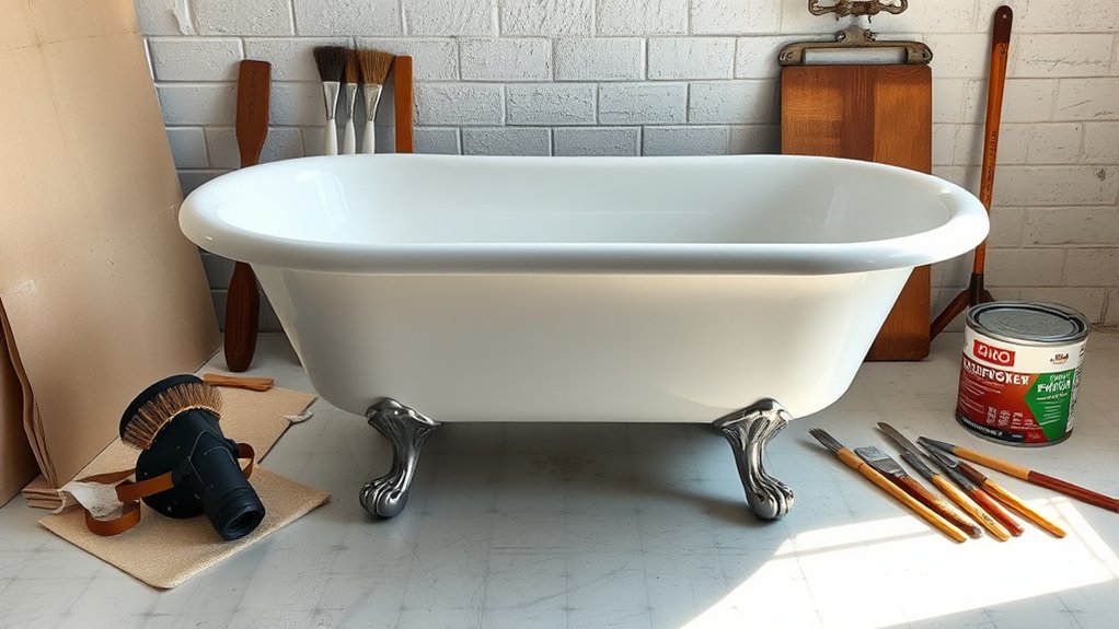 tools and materials for tub refinishing