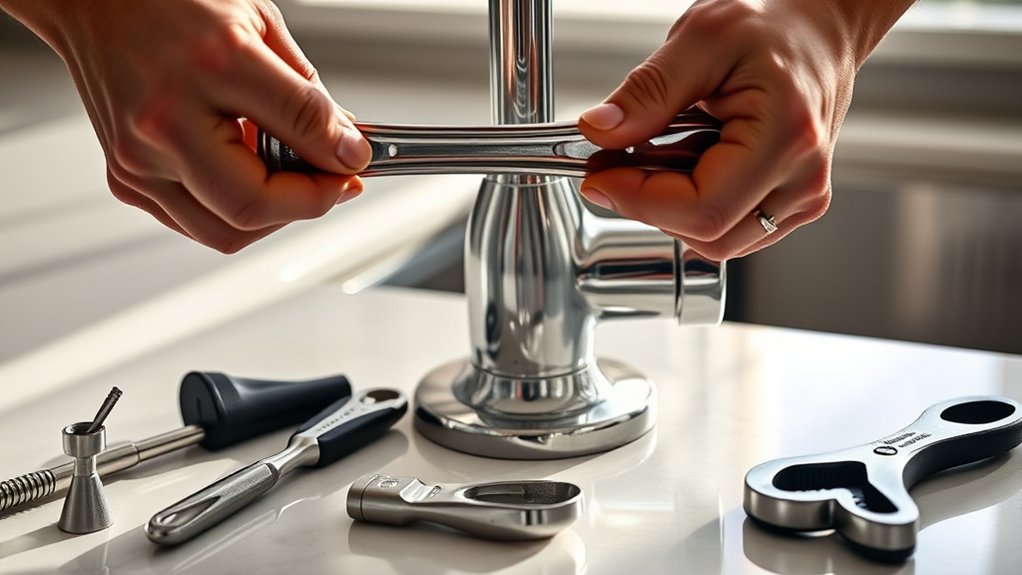 tools ready for removing delta faucet