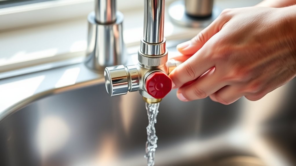 turn off under sink valves first
