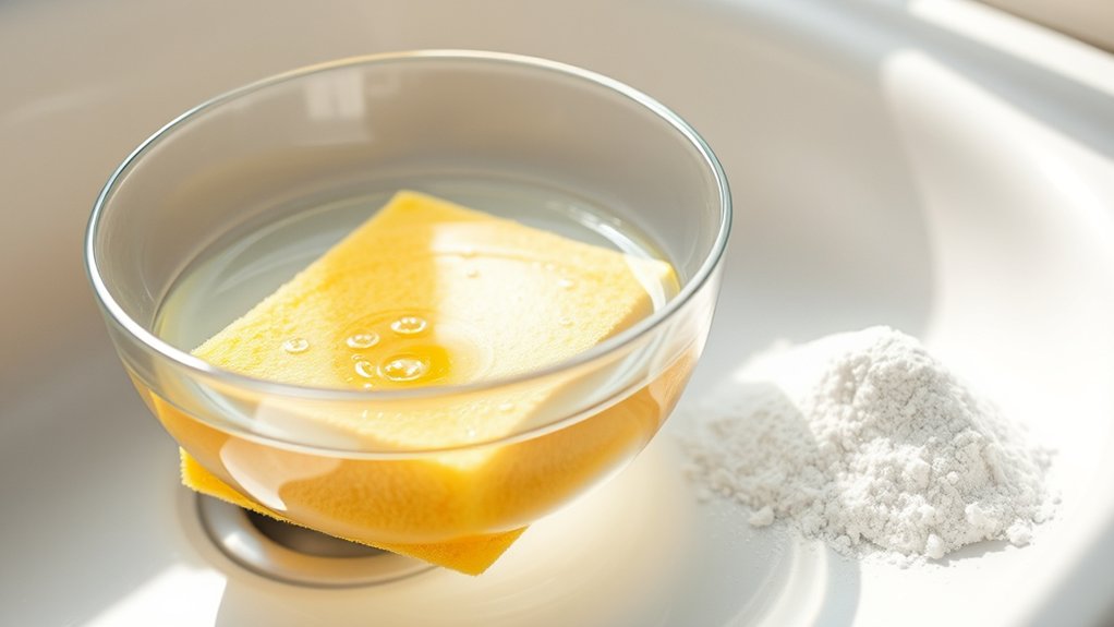 vinegar and baking soda disinfect sponge