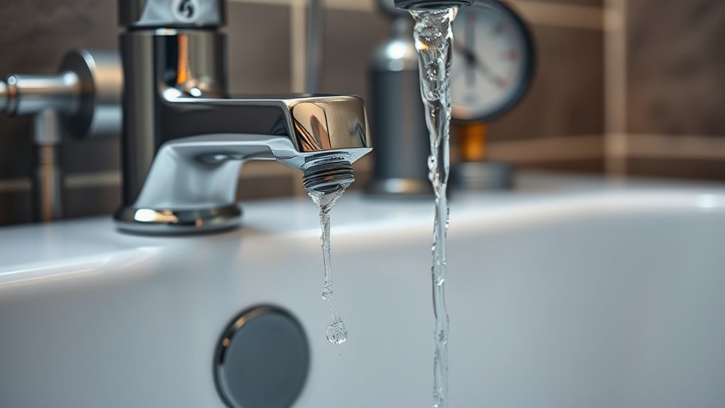 water pressure affects faucet running