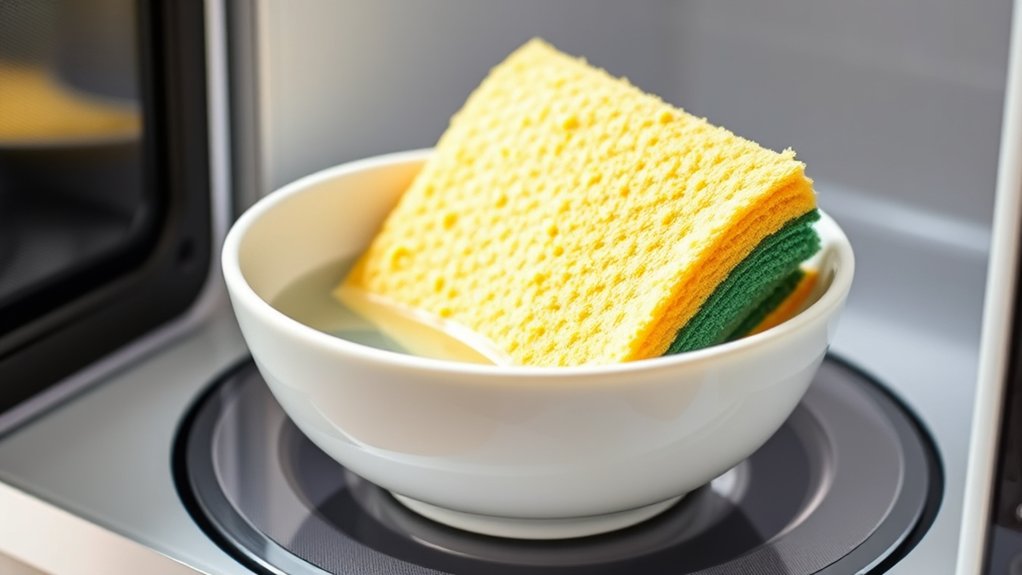 wet sponge 1 2 minutes microwave safeties