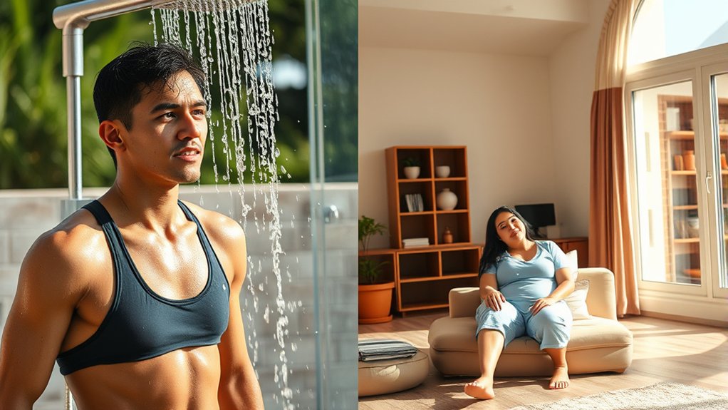 activity level dictates shower frequency