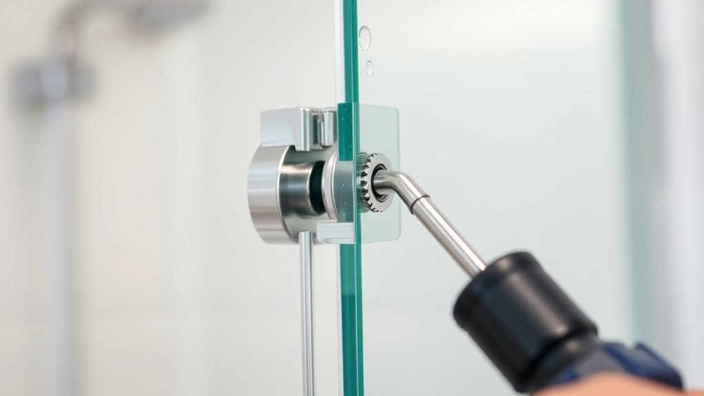 adjusting modern shower doors