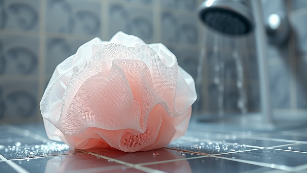 are shower poufs harmful