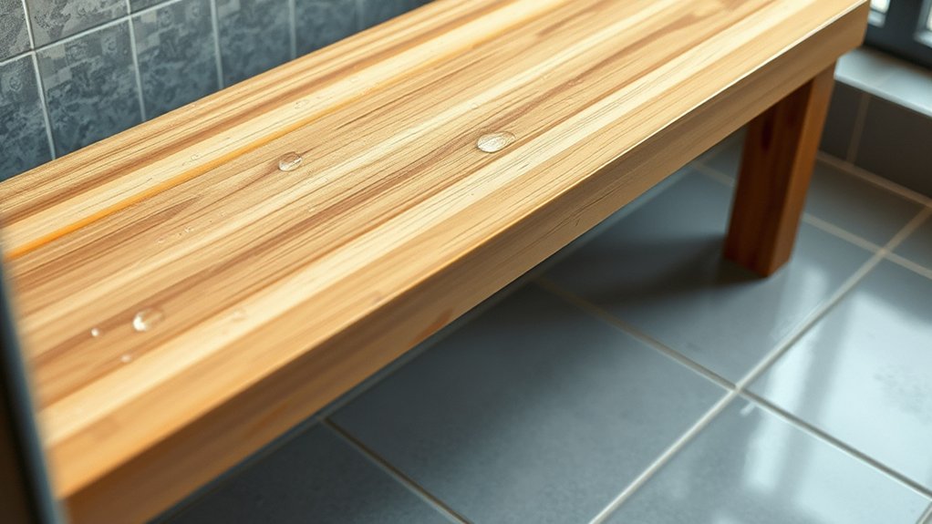 bamboo benches resist moisture with sealant maintenance