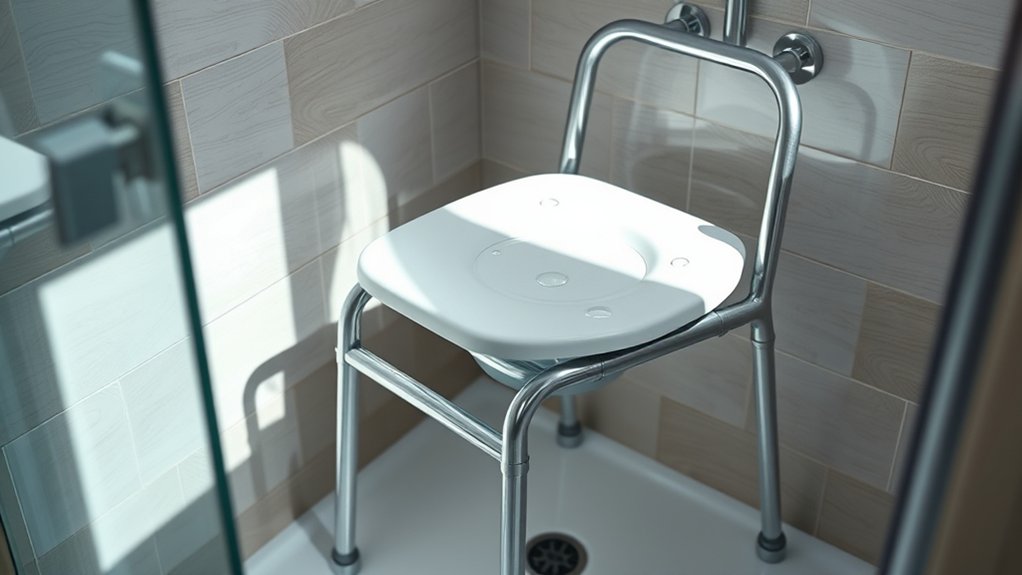 bedside commode unsafe in shower