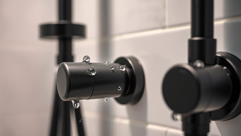 black shower fixtures cleaning difficulty