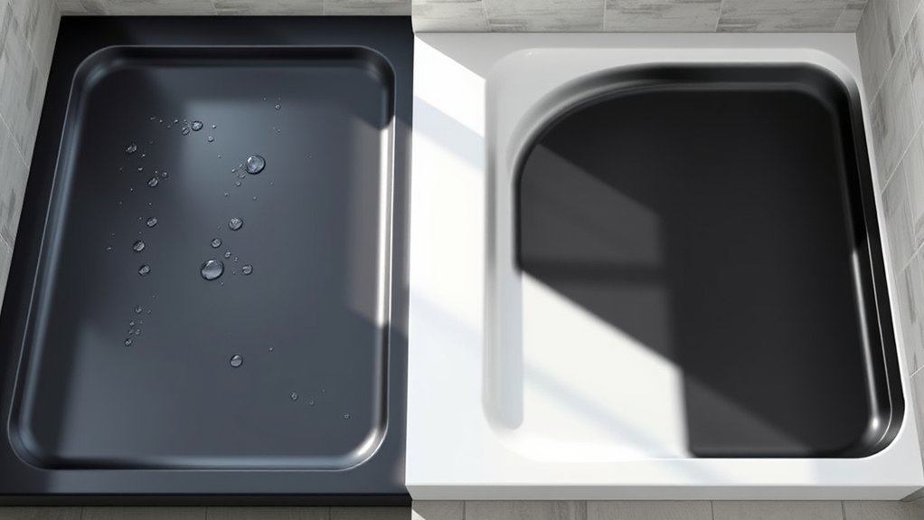black trays conceal grime require upkeep