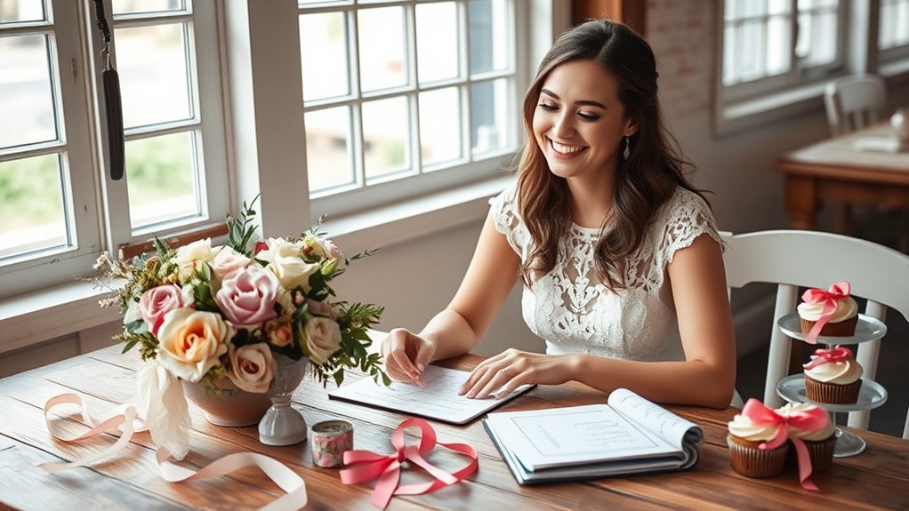 bride plans her own bridal shower