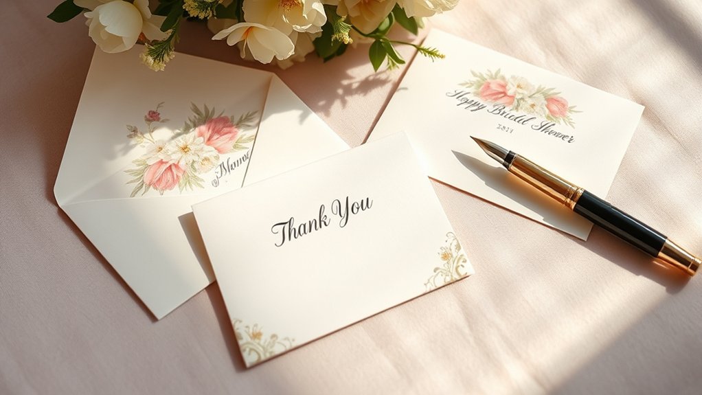 bride should send thank you notes promptly