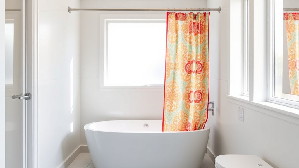 budget friendly flexible shower curtains