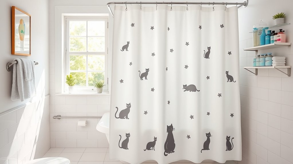 cat friendly shower curtain maintenance routine